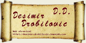 Desimir Drobilović vizit kartica